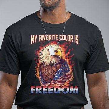 American Eagle US Flag Shirt My Favorite Color Is Freedom Patriotic T-shirt, US Pride 4th of July T-Shirt for American Patriots, Patriot T Shirt