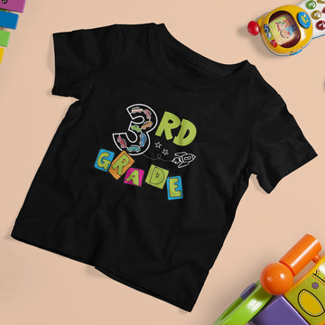 3rd Grade T Shirt For Kid First Day Of 3rd Grade Back To School Cars Vehicles Boys